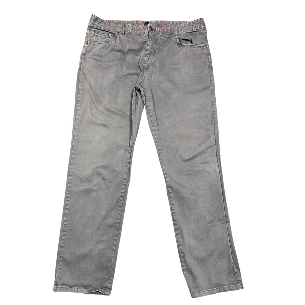 Johnnie-O Pants Mens 40x32 Navy 5-Pocket Cotton Stretch Casual Coastal Classic